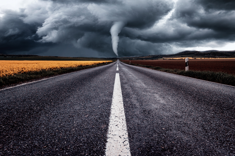 tornado on highway